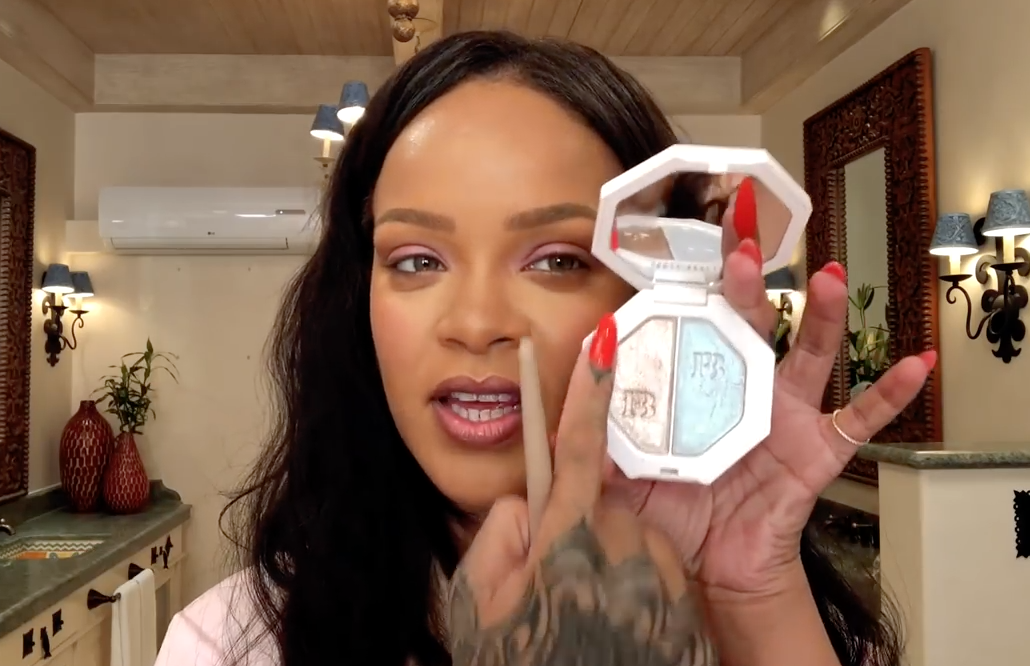 Rihanna teases and allures for the Fenty Beauty Moroccan Spice Palette  Campaign