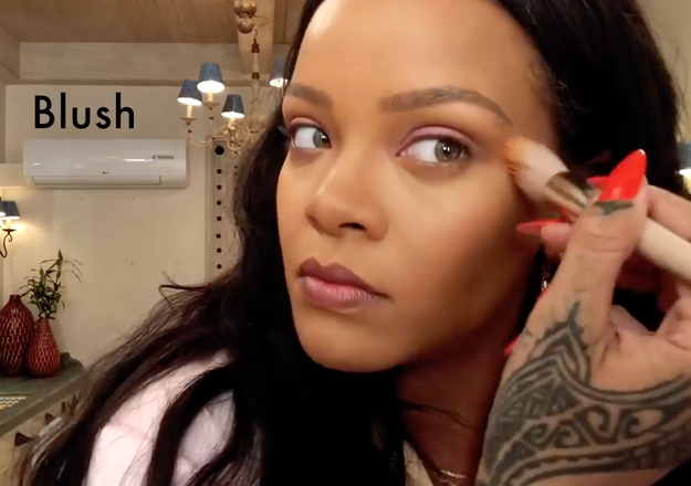 Rihanna doesn't like makeup with rules (aka she uses makeup however she wants), so this compact can be used as eyeshadow and/or blush.