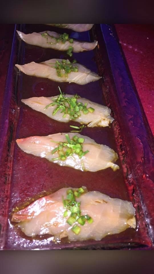 If you are craving some fresh raw sashimi, try the Yellowtail Jalapeno. On top of fresh, melt-in-your-mouth yellowtail are cilantro and jalapeno, which are served over tangy citrus soy sauce.
