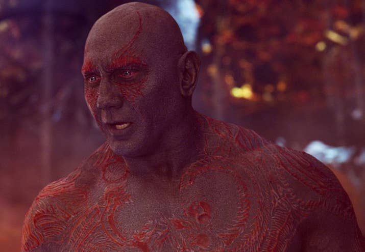 Crystal: So, I have that thing where patterns/holes creep me out, and there’s no way I could get over his raised tattoos! Also, his laugh might annoy the shit out of me?! And he’s pretty rude?! Oh, man, IDK…love Drax as a friend, but not as a lover. 2/10Jenna: I love Drax. He’s SO funny. I’d love to get together with him and talk about pirate angel Thor’s magnificent, rippling muscles for hours. Would I want to bang him? I mean…possibly? I have several questions about his sensitive nipples, and I wouldn’t be above field research. 4/10Thirst level: 3/10