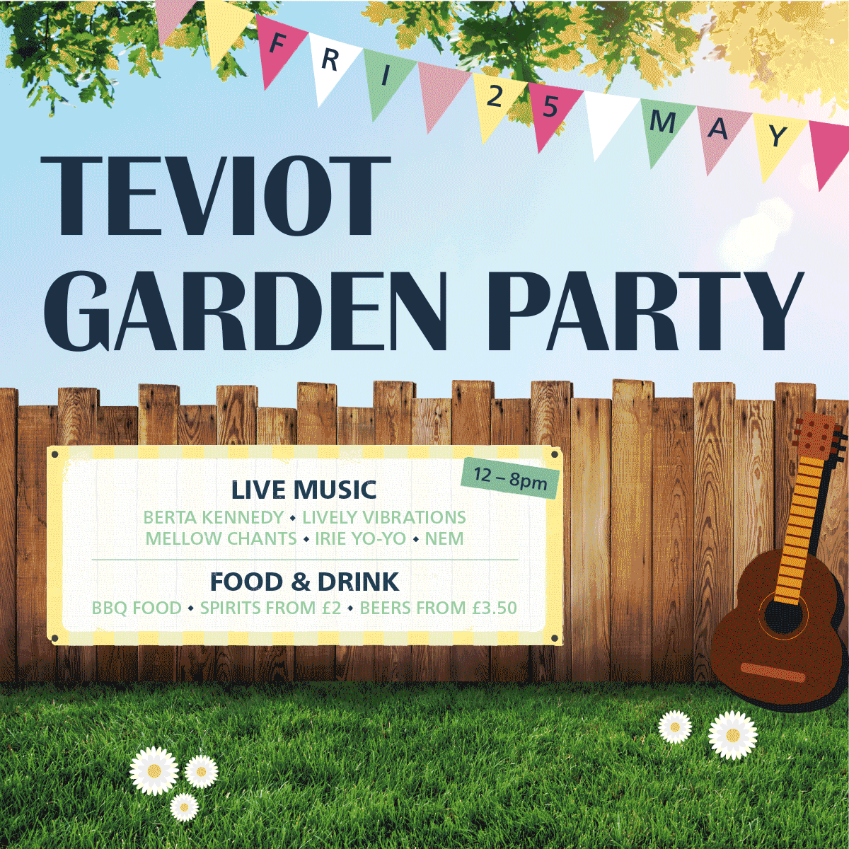 Hosting a party for all your friends might sound like fun, but we know you’re all very busy in the run up to summer, so we’re inviting you to come along to our party instead, come rain or shine! Enjoy the sun (hopefully), live music, BBQ food and drinks right here at Teviot. Entry is free to everyone, so why not pop in for a drink to wave goodbye to us for another year!