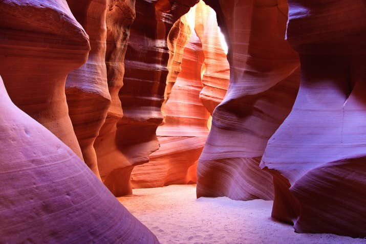 Incredibly Surreal Places - Don't forget your camera when you visit this slot canyon. The streaks of light that pass through the canyon walls when the sun hits just right is enough to take your breath away. — t448f7e02e