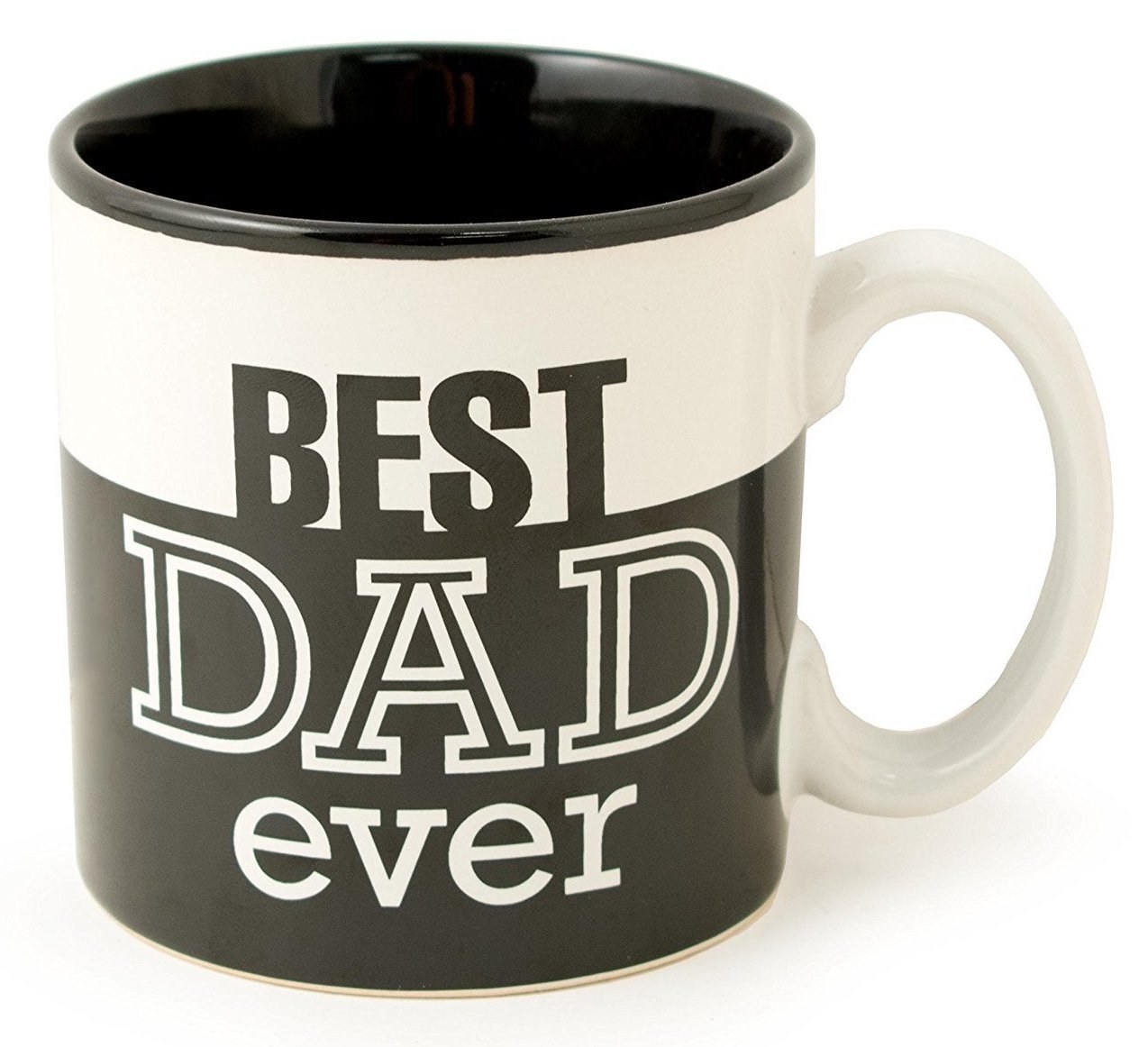 Black Best Dad Ever 13Oz Coffee Mug Great for Fathers Day or Birthday 