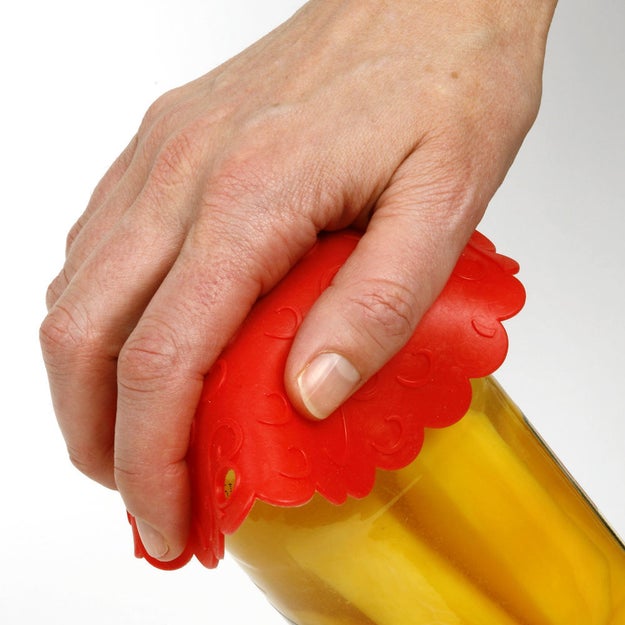 A silicone pad to help you open up jars, may your hands be forever spared.