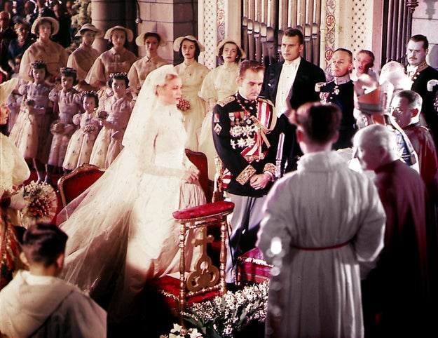 American actress Grace Kelly's "wedding of the century" to Prince Rainier III of Monaco in 1956 was televised live to 30 million people and made into a documentary as part of a deal the royal couple struck with MGM studios.