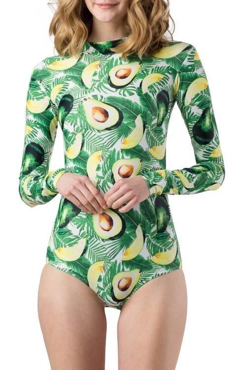 avocado long sleeve swimsuit