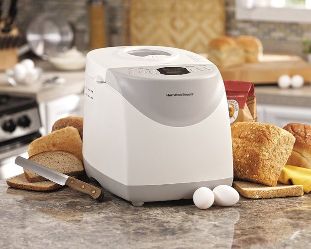 A programmable bread maker with gluten-free and express settings that'll give you the gift of delicious, freshly baked bread when you come home from work.