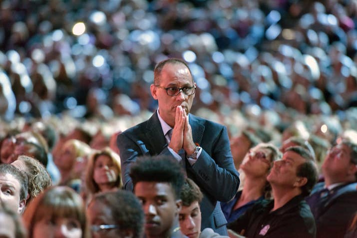Fred Guttenberg during the CNN town hall meeting on Feb. 21.
