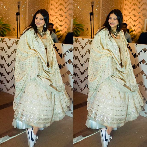 Also, she is me as a bride: always ready to run.