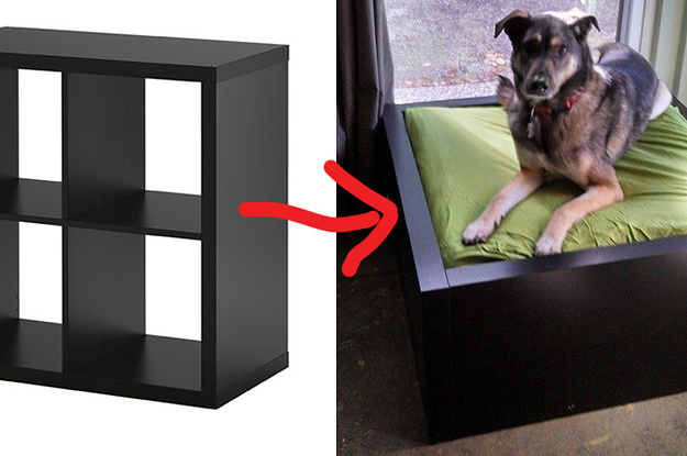 Ikea crate hack to (dog) toy storage 