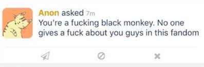 Jess has been on a break from stan Twitter because of an experience that left a bad taste in her mouth. &quot;The fans were very kind to begin with, but theyâ??ve taken a turn as of now,&quot; she said, pointing to the anonymous feature on Curious Cat as a reason. She said that fans have told her that black people are not worthy to stan, or be fans of, BTS. &quot;No one deserves to feel like that nor receive that hate or racist comments,&quot; she said. &quot;I havenâ??t stopped stanning because of the music and the people I have met because of it. The boys also consistently show their love and appreciation for us.&quot;Jess said she has disassociated herself from the fandom until things change and people acknowledge that they&#x27;re in the wrong.