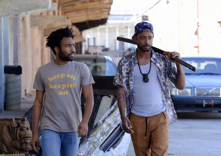 Donald Glover (Earnest) and Lakeith Stanfield (Darius) in the Atlanta episode "The Streisand Effect."