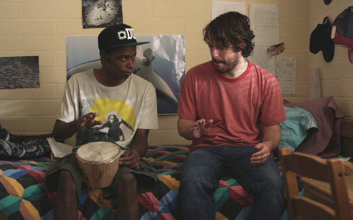 Lakeith Stanfield and John Gallagher Jr. in Short Term 12.