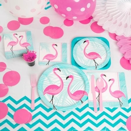 Get paper plates, napkins, drink stirrers, and even an inflatable flamingo. Price: $1.84+