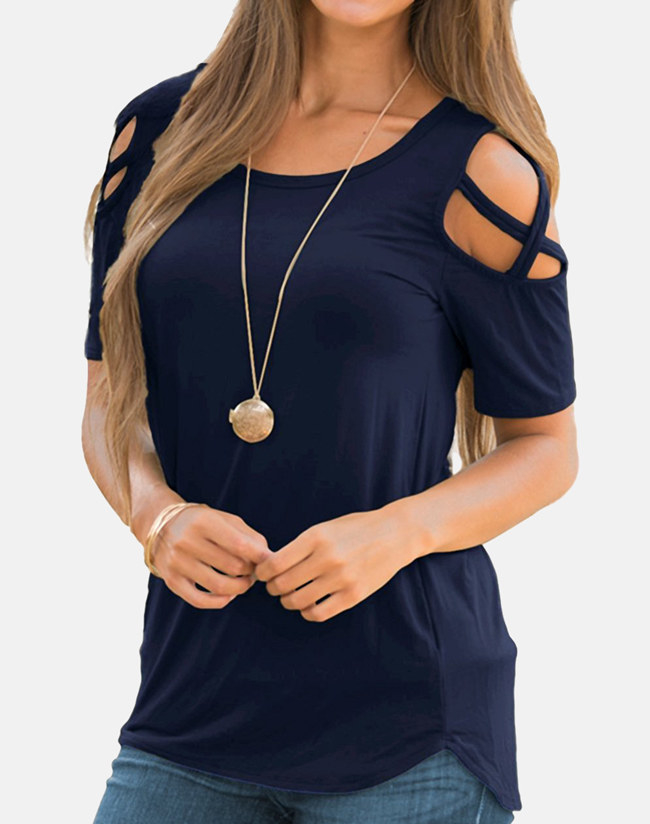 Promising review: “I’ve finally found a top that doesn't look cheap and fits great!! I am 5’9”, 38DD, and 180 lbs. I ordered an XL. It fits in the boobs perfectly and is just loose enough around the waist not to cling to my stomach area. It is also made from really nice material.” —Sarah J Younk
Price: $9.49+ (available in sizes S-2XL and in 10 colors)