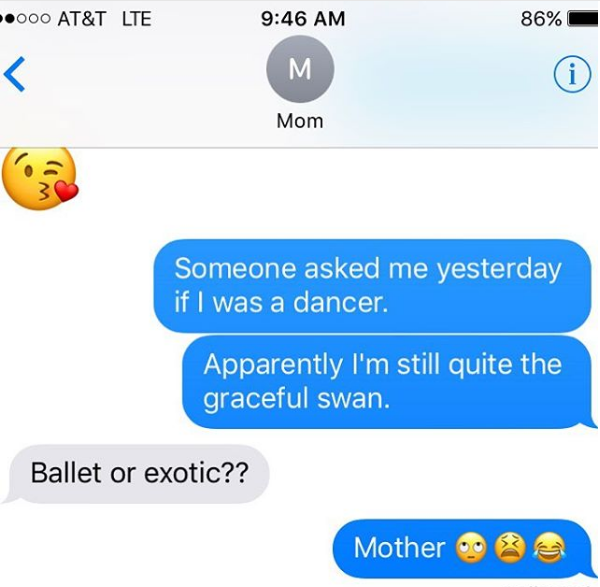 oh mom.  Funny texts from parents, Funny texts, Funny text messages