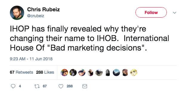 IHOP Promotes Burgers by 'Changing' Name to IHOb, Gets Reaction