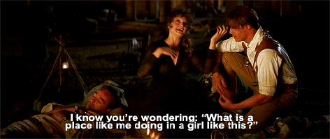 Evie: I know what you're wondering, "What's a place like me doing in a girl like this?"