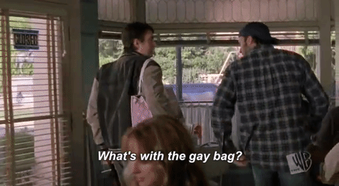 "There were so many homophobic 'jokes' in the show--from the 'Ms. Van Uppity' comments in the The Festival of Living Art episode to Lorelai kidding with Luke 'I always defended him! I always said, so what if he is!' after he tells her he married Nicole (a woman), to even Gil saying to Zach 'If you were singing about a dude, I'd be out the door faster than you can say 'See ya!'"– starrybright23