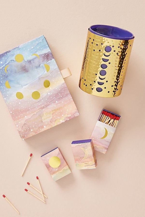 Get the candle for $26 and the matches for $20 from Anthropologie.