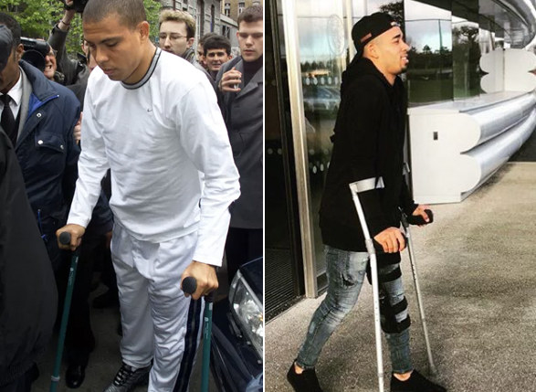 É verdade que a lesão de Ronaldo foi bem mais grave do que Gabriel Jesus sofreu e foi a mais tempo do início da Copa. Mas não podemos negar que aconteceu.
