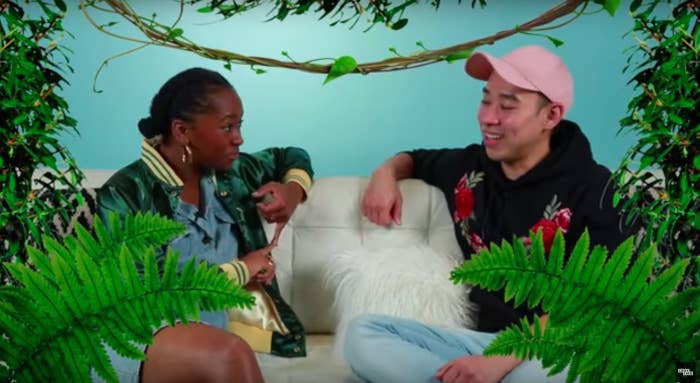 Kane asked her to use some words to describe the vibe she was going for, and they were: jungle, with a touch of palm springs (by the pool). YAASSS!