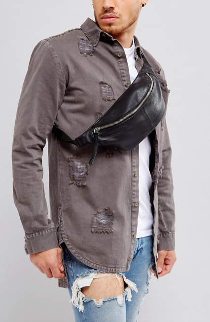 Across chest shop fanny pack