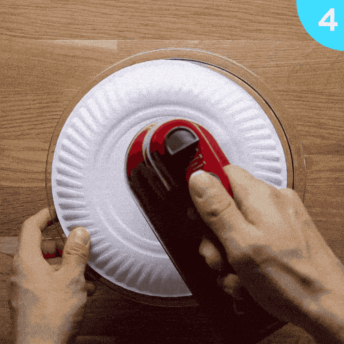 Just pop two holes in and slide the plate onto the mixer.More: Five Genius Baking Hacks