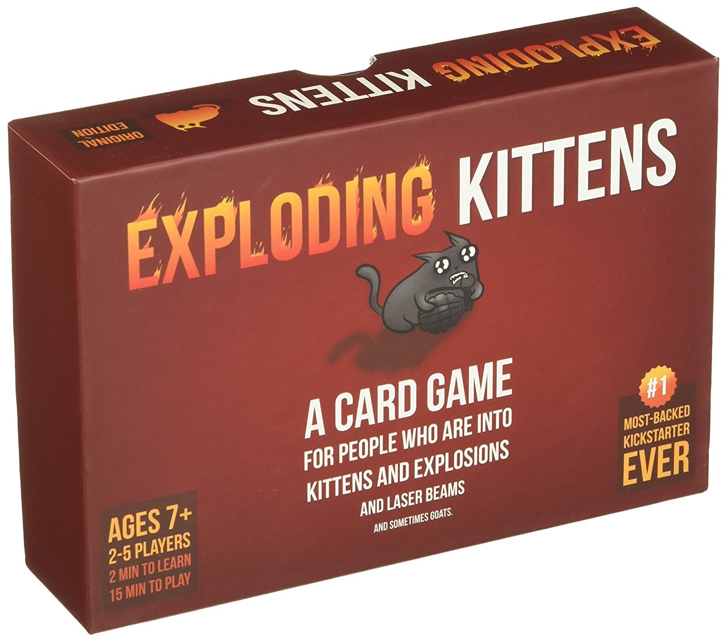 Promising review: "This is a really great game. It lets you be immature, but still smart about it. For example, take my favorite card, a shuffle card that makes use of an inter-dimensional litter box. 'When I poo into the wormhole of a thousand possibilities, it will break the known universe. Also, it will probably smell like poo.' As far as game play, I'm not the most strategic person, but this game has the exact right amount of strategy to make it rewarding when you win, but not frustrating when you lose. Picking the right place to put the exploding kitten and figuring out how to deplete other people of their good cards allows for a lot of variety." —Lorelai Lane Price: $19.99