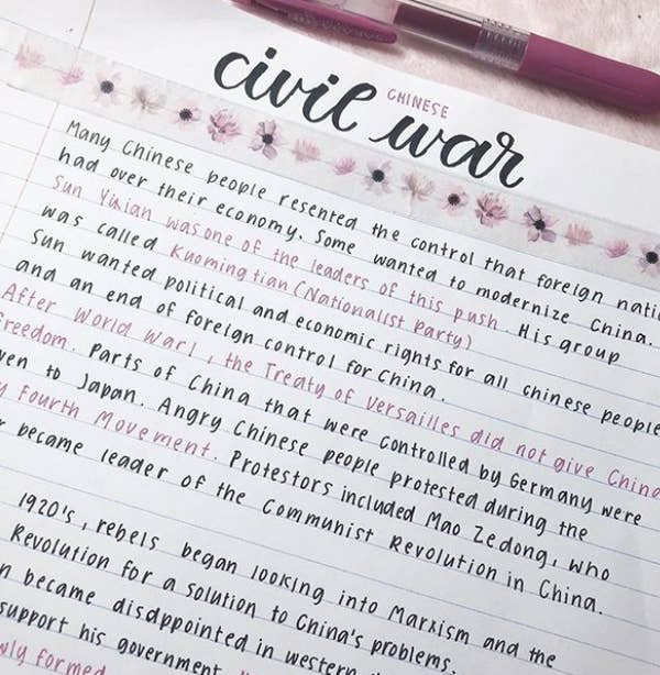 22 Study Notes Which Make Your Handwriting Look Like A Pile Of Trash