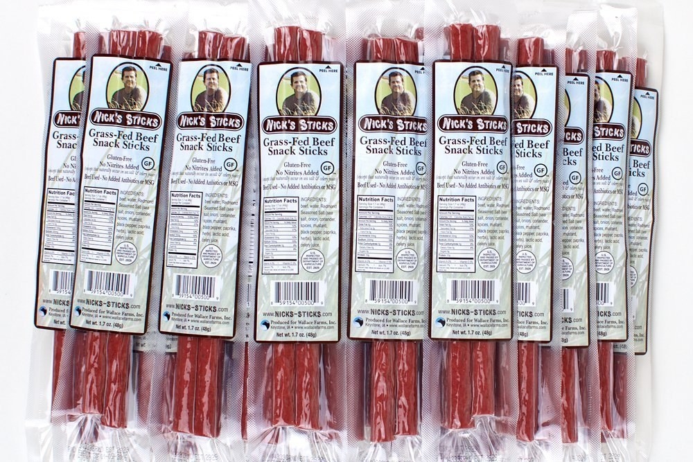 They are gluten-free and made with no added sugars.Promising review: "Tastes great, easy to store, and easy to pack in a lunch, purse, and/or you name it. My entire family is very much enjoying these. I ended up hiding them so that I could use Nick's Sticks for after school snacks. If I hadn't hidden them, the entire package would've been gone in a day! I appreciate that these beef sticks are made with 100% grass fed beef. I will order these again." —gottareadNet carbs: 0g/servingGet them from Amazon for $17.99.