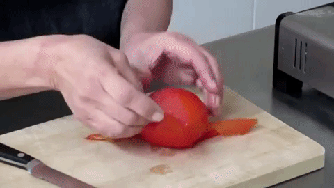 The fancies call this "tomato concasse" — I call it disturbing.