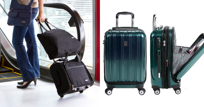 Travelpro Roundtrip Hardside Expandable Luggage, TSA Lock, 8 Spinner  Wheels, Hard Shell Polycarbonate Suitcase, Navy, 2-Piece Set (21/25)