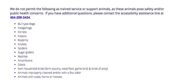 delta just banned pit bull type dogs