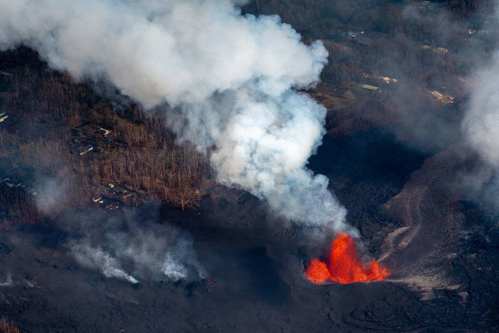 A plume of sulfuric acid, which is extremely dangerous in high concentrations, is also rising from a fissure. Last week, officials said 25,000 tons of sulfuric acid was emitted from the volcano.