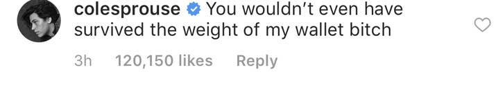 If you don't get it, Cole is alluding to the fact that he was earning the big bucks from his acting career when he was 17, whereas KJ was relatively unknown at that age.