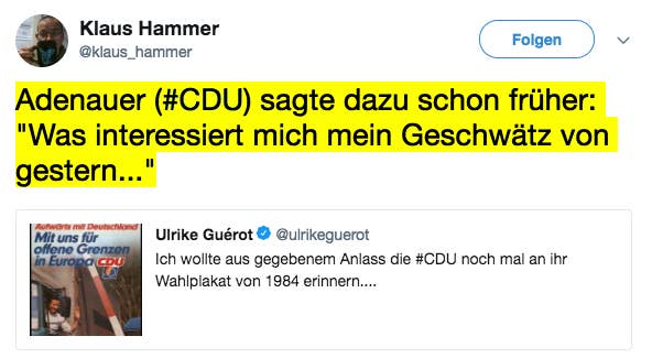 Tausende Teilen Diese Alten Wahlplakate Von Cdu Und Csu Weil Sie So Gar Nicht Zu Seehofers Fluchtlings Planen Passen