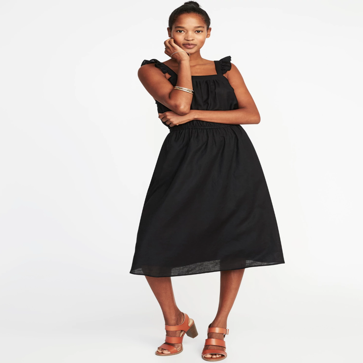 Black Dress Spaghetti Halter Dress Summer Dress Maxi Dress