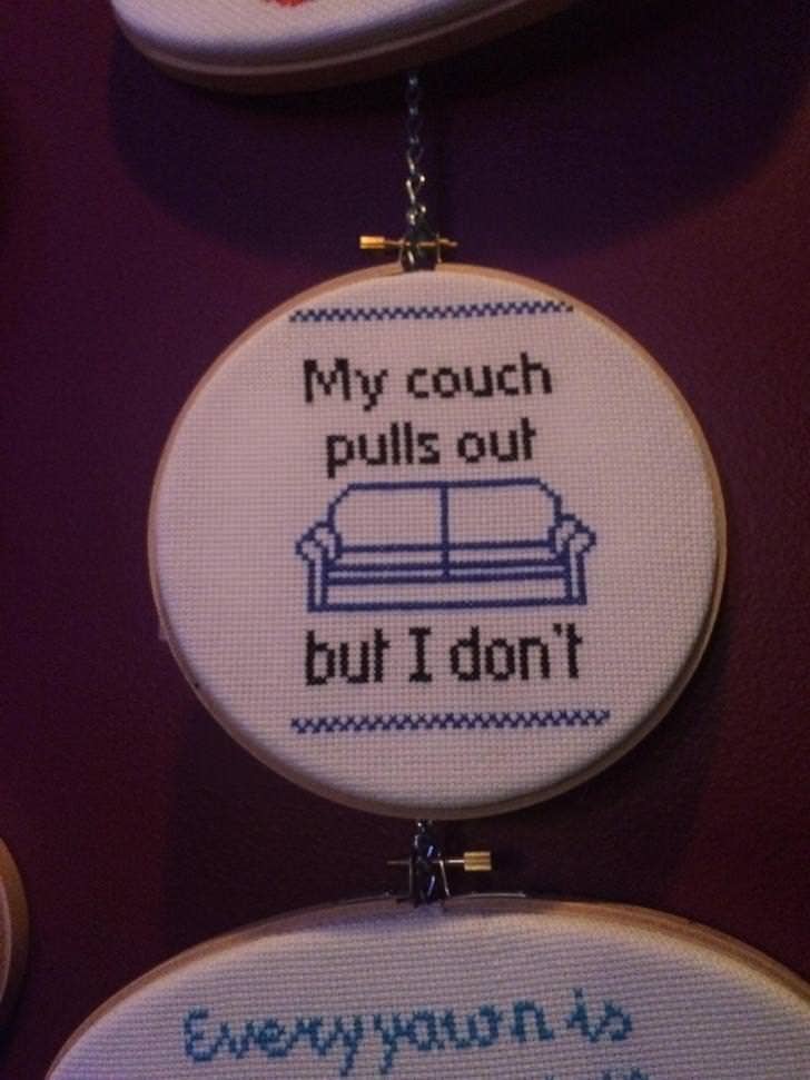 25+ Pieces of Funny Cross Stitch That Will Leave You Laughing