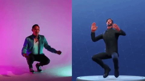 tap to play or pause gif - professional dancers fortnite