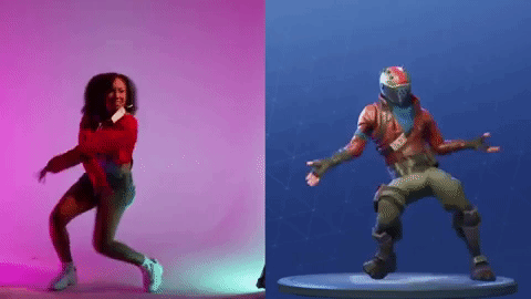 tap to play or pause gif - twist dance fortnite gif