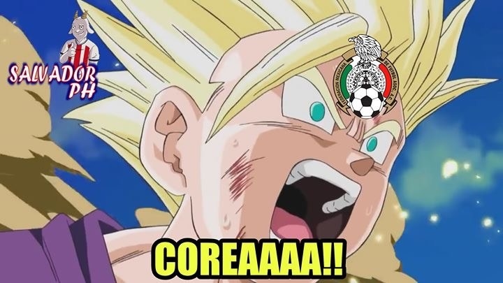 México, que es interpretado por Gohan, llora este sacrificio.