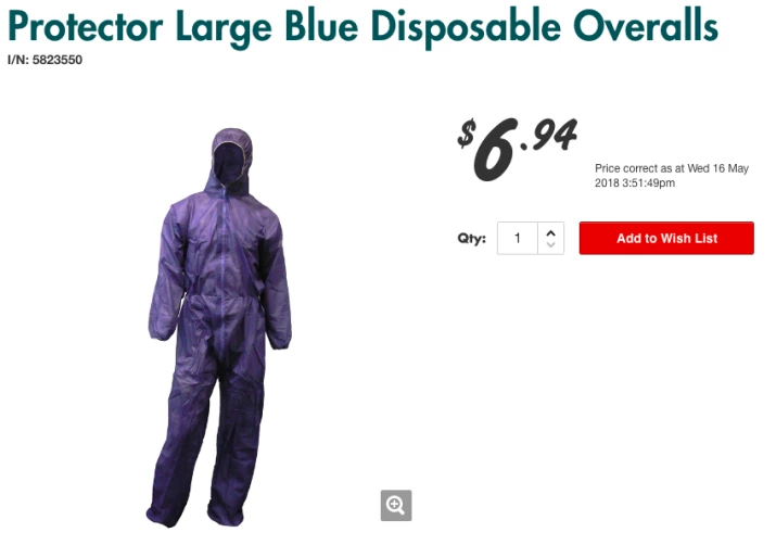 white overalls bunnings