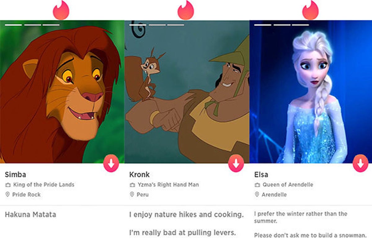 Swipe These Disney Characters On Tinder And We'll Reveal Which ...