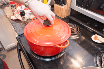 Taking the lid off a pot of matzoh balls