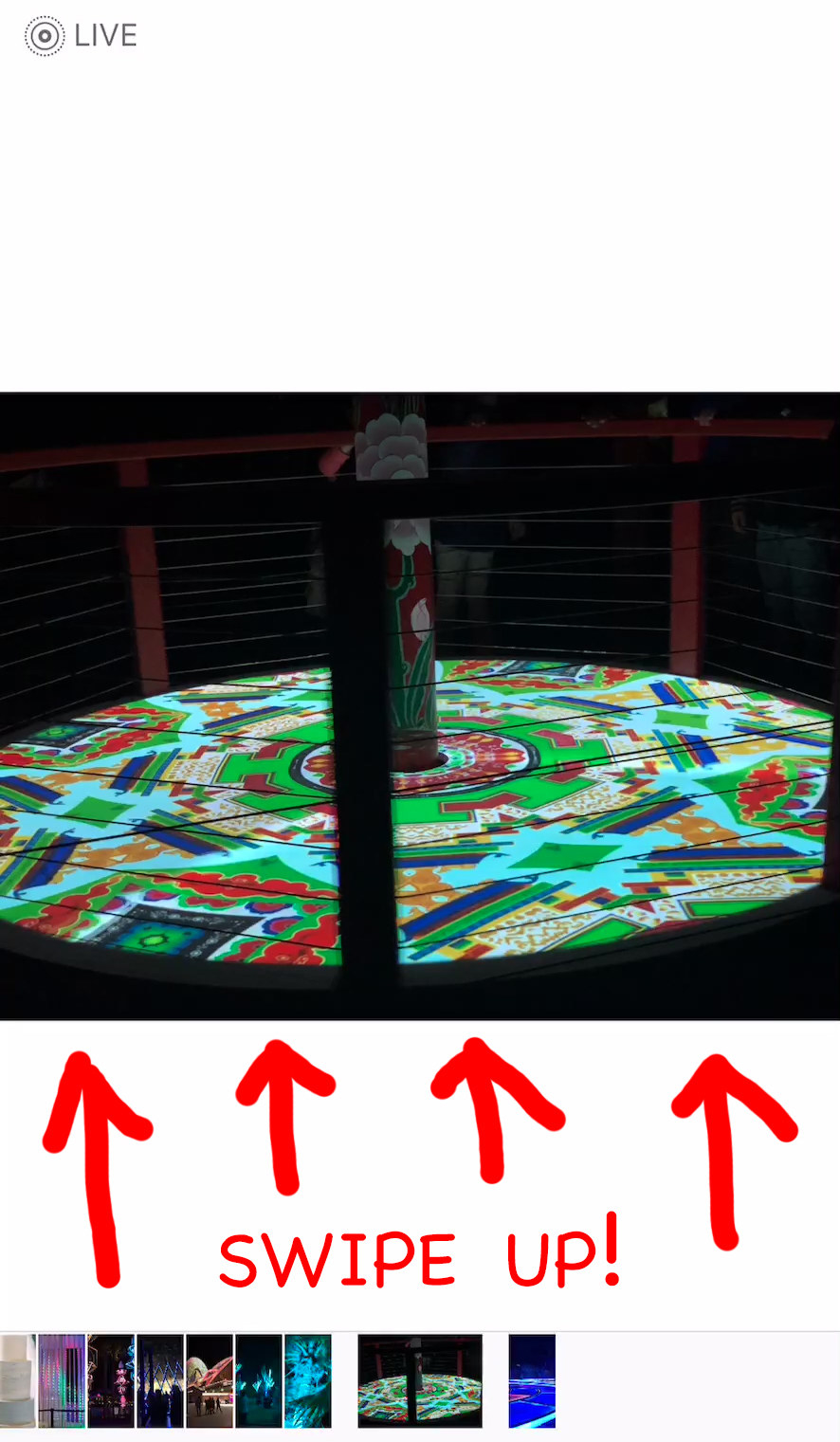 Make sure also that you're shooting in "Live" mode. If you have trouble locating the Live function, just go to your camera, and among the icons up the top, the circular icon (between the flash and the timer) should be yellow.