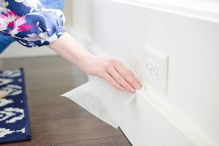 I Use This Dryer Sheet Hack To Speed Clean Baseboards