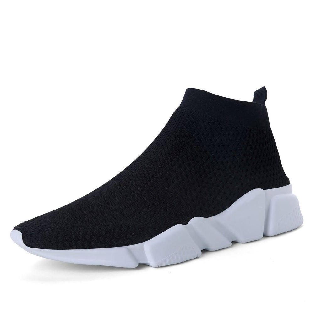 Balenciaga Men's Speed Trainers Sock Knit: Black/Red 2018 try-on