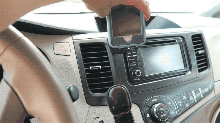 This is such an easy and effective car mount, it has more than 1,000 fans on Amazon! All you need to do is put a small metal sticker on the back of your phone (It works through your phone case) and the magnet will grab it. It's got a strong hold and you can even hang the phone horizontally if you like! Get it from Amazon for $7.29.