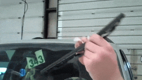 The alcohol will remove any residue that's sticking around and causing streaks. Just pinch tightly around the blade and drag the wipe from tip to tip. Learn more here.